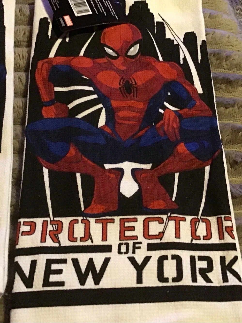Set of two Spider-Man kitchen towels. 100% cotton. Really cute.